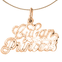 14K or 18K Gold Cuban Princess Pendant