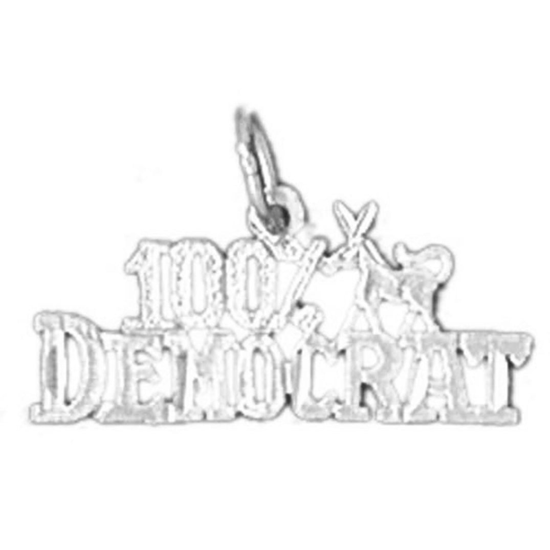 14K or 18K Gold 100% Democrat Pendant