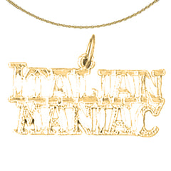 14K or 18K Gold Italian Maniac Pendant