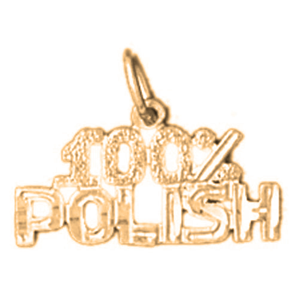 14K or 18K Gold 100% Polish Pendant