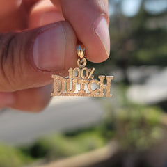 14K or 18K Gold 100% Dutch Pendant