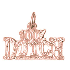 14K or 18K Gold 100% Dutch Pendant