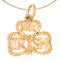 14K or 18K Gold 100% Irish Pendant