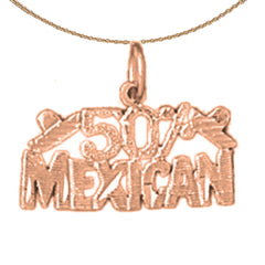 14K or 18K Gold 50% Mexican Pendant