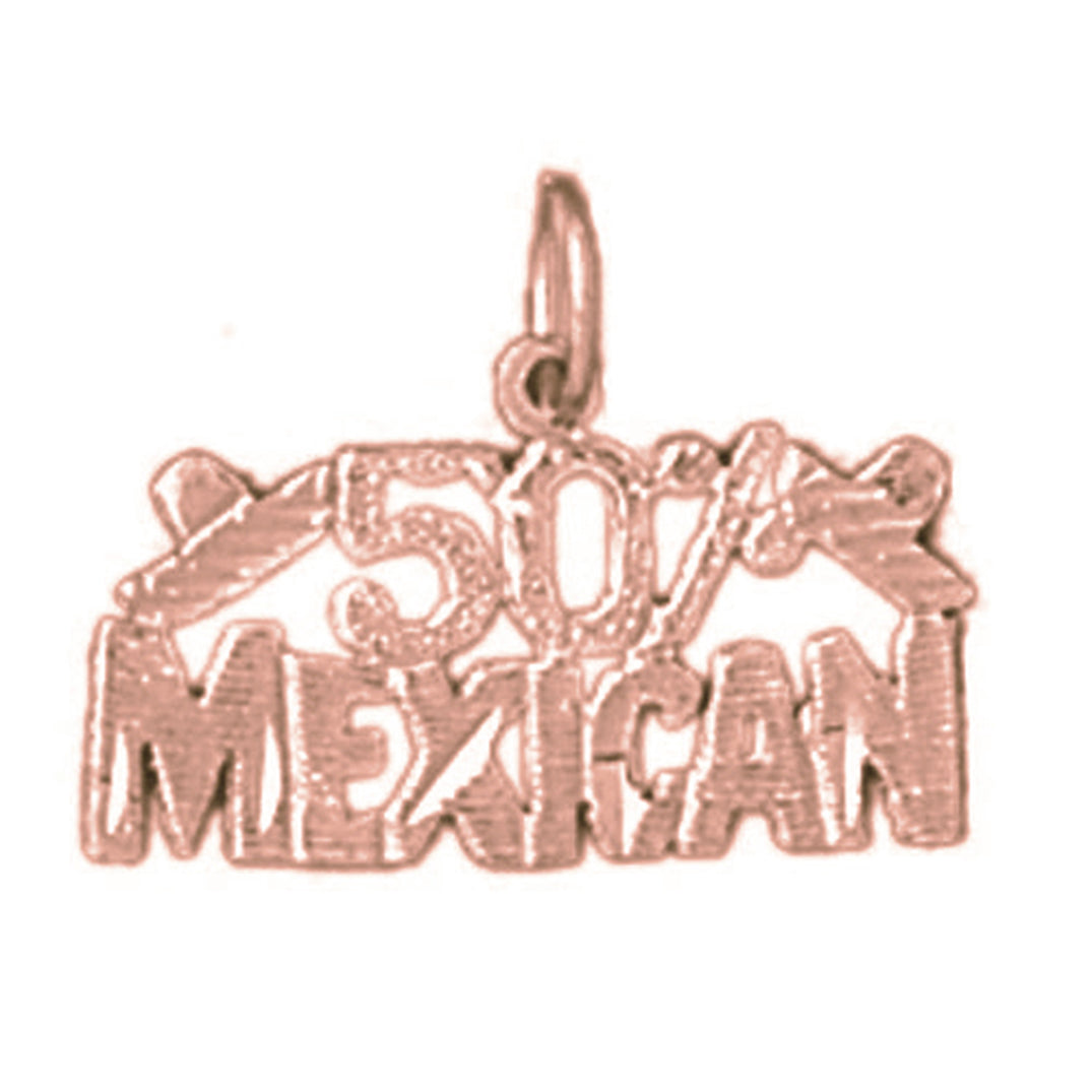 14K or 18K Gold 50% Mexican Pendant