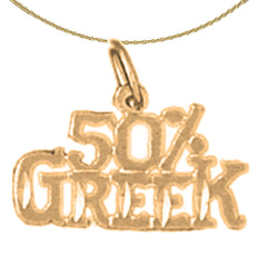 14K oder 18K Gold 50% griechischer Anhänger