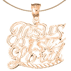 14K or 18K Gold Jesus is Lord Saying Pendant