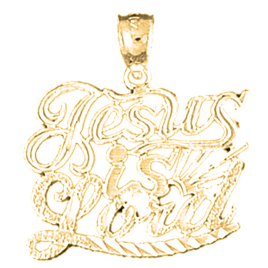 14K or 18K Gold Jesus is Lord Saying Pendant