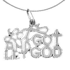 Anhänger mit dem Spruch „Let Go And Let God“ aus 14-karätigem oder 18-karätigem Gold