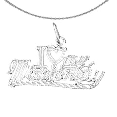 14K or 18K Gold I Love My Missionary Saying Pendant