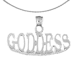 14K or 18K Gold Goddess Saying Pendant