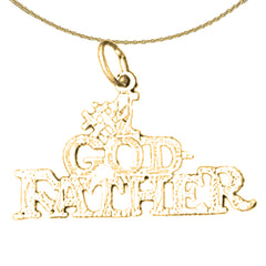 14K or 18K Gold #1 Godfather Saying Pendant