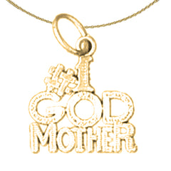 14K or 18K Gold #1 Godmother Saying Pendant