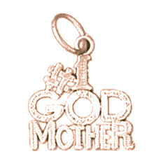 14K or 18K Gold #1 Godmother Saying Pendant