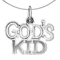 14K or 18K Gold God's Kid Saying Pendant