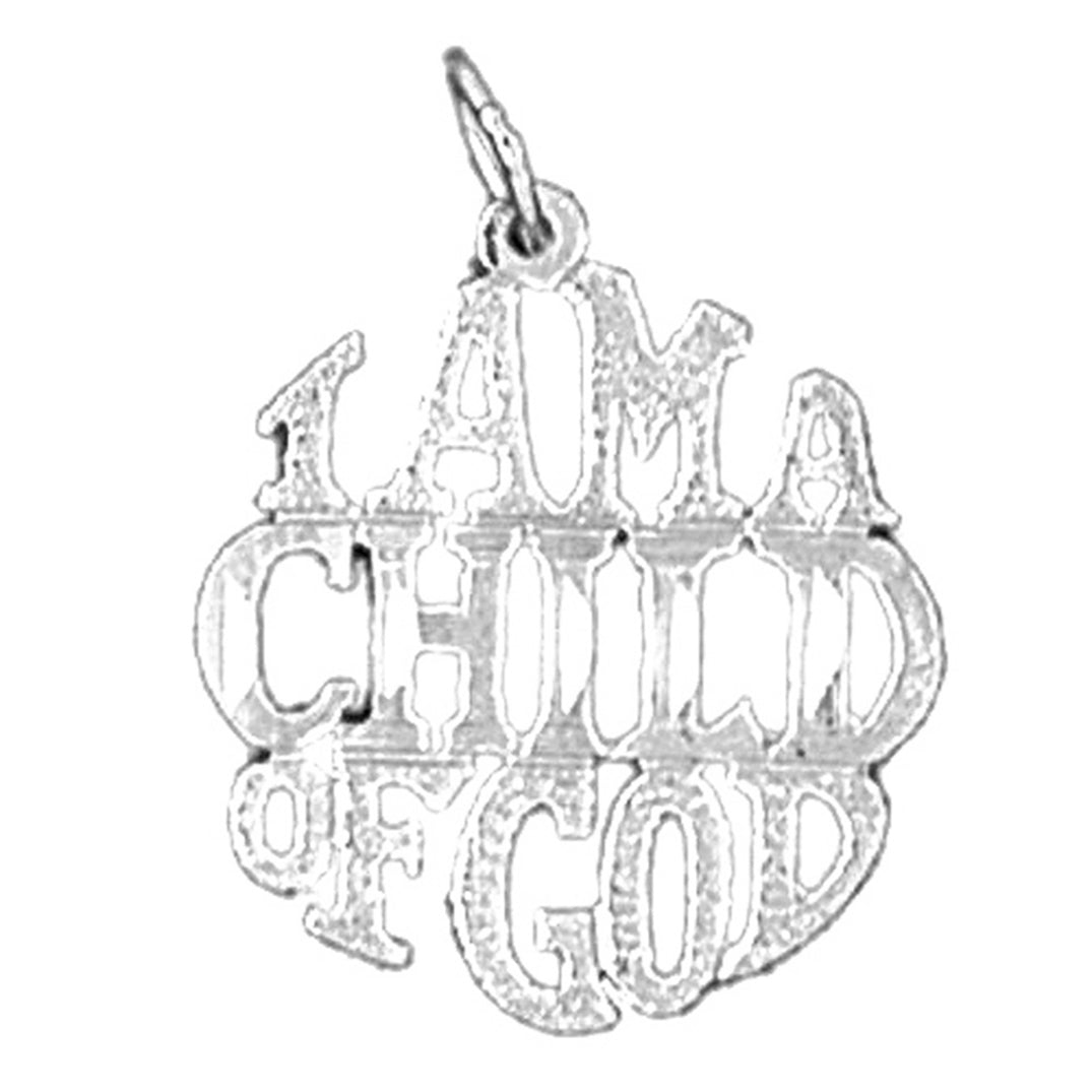 14K or 18K Gold I Am A Child Of God Saying Pendant