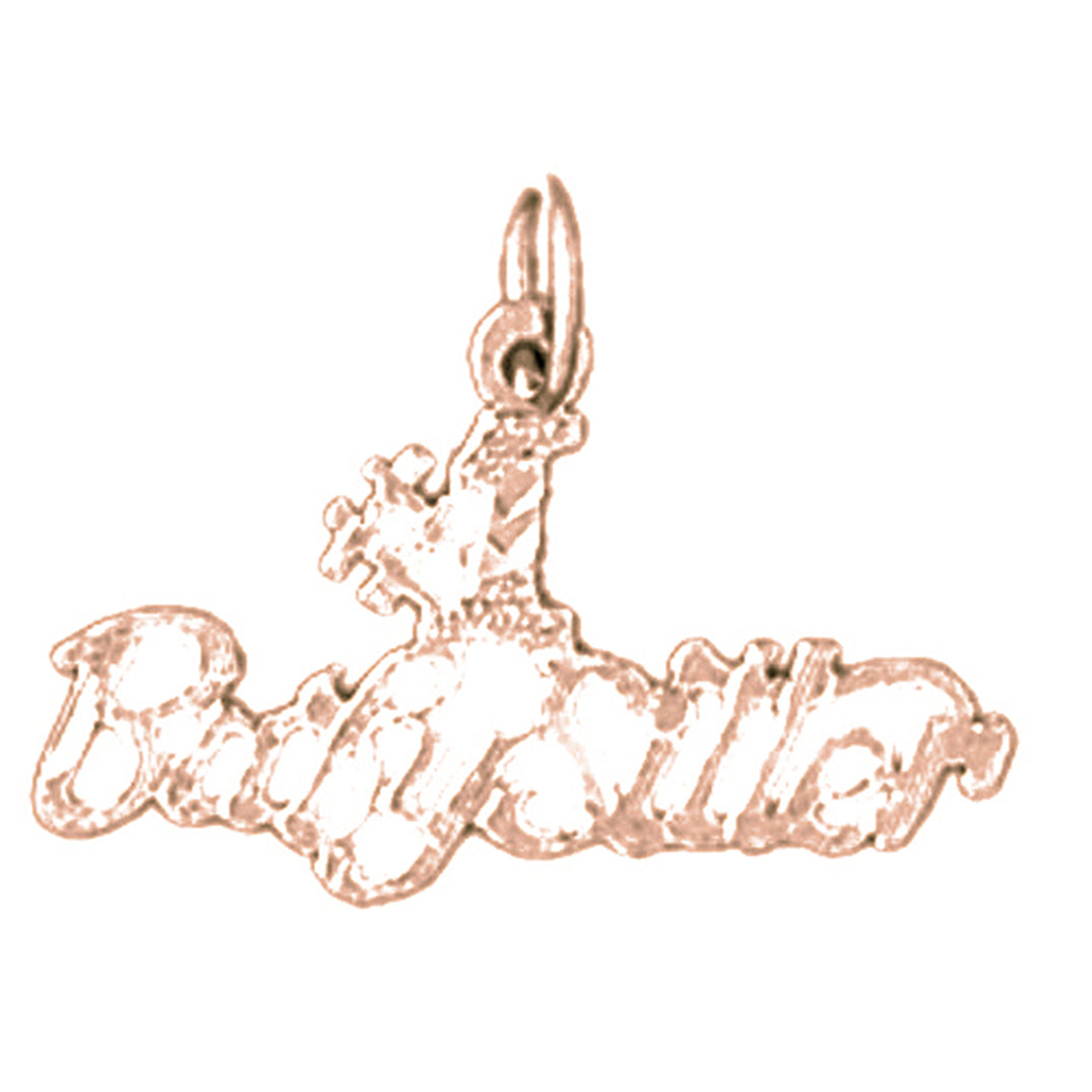 14K or 18K Gold #1 Babysitter Saying Pendant