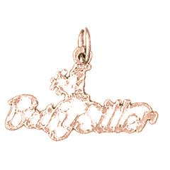 14K or 18K Gold #1 Babysitter Saying Pendant