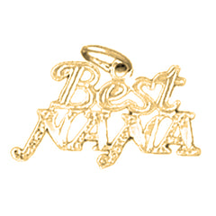 14K or 18K Gold Best Nana Saying Pendant