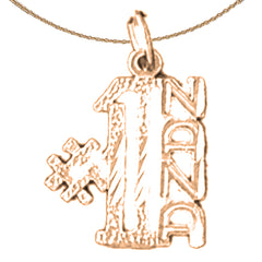 14K or 18K Gold #1 Nana Saying Pendant