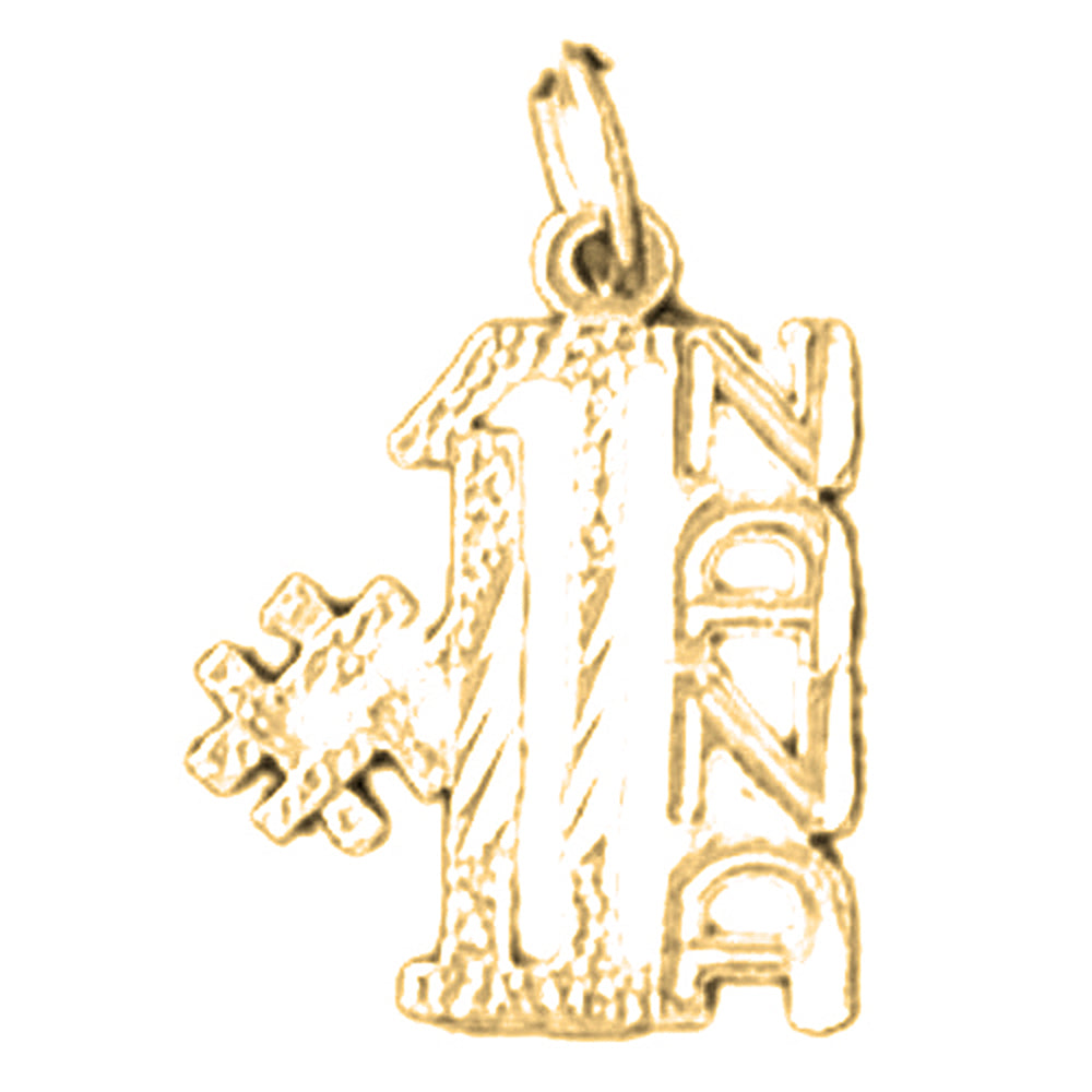 14K or 18K Gold #1 Nana Saying Pendant