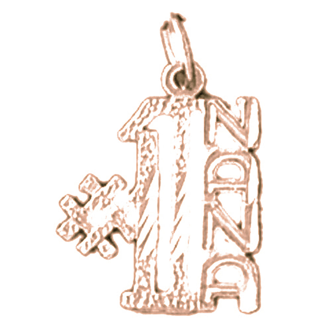 14K or 18K Gold #1 Nana Saying Pendant