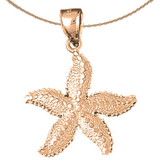 14K or 18K Gold Starfish Pendant