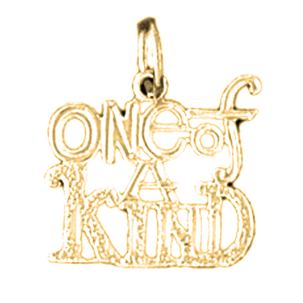 14K or 18K Gold One of a Kind Saying Pendant