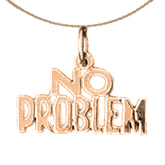 Anhänger „No Problem“ aus 14-karätigem oder 18-karätigem Gold