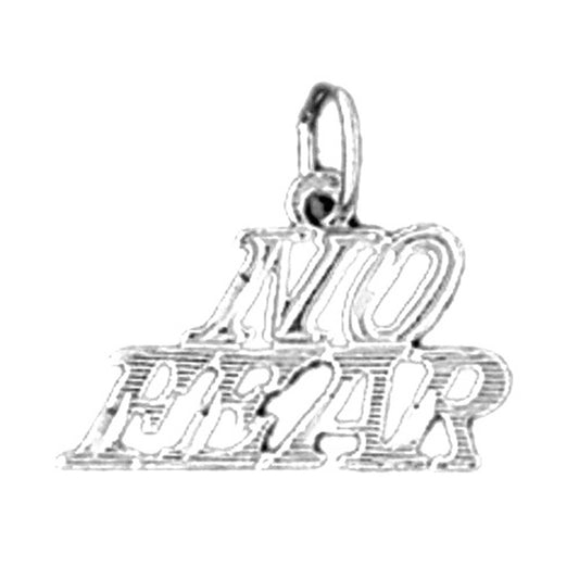 14K or 18K Gold No Fear Saying Pendant