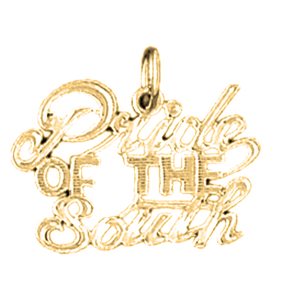 14K or 18K Gold Pride of the South Saying Pendant