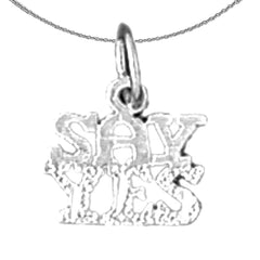 14K or 18K Gold Say Yes Saying Pendant