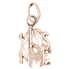 14K or 18K Gold Kiss Me Saying Pendant