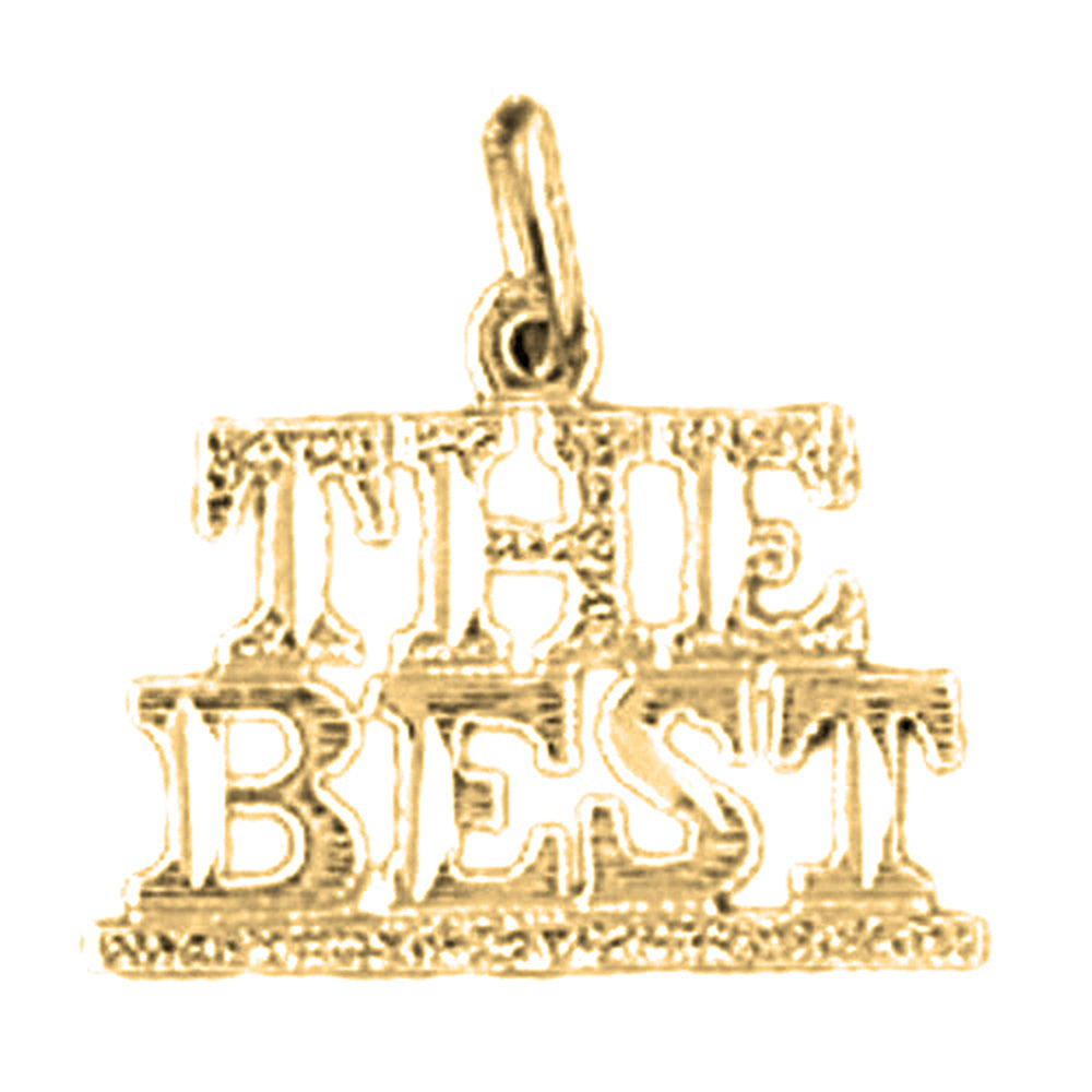 14K or 18K Gold The Best Saying Pendant