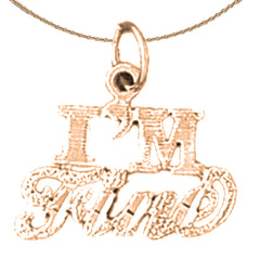 14K or 18K Gold I'm Fine Saying Pendant