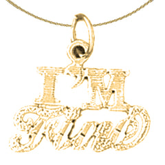 14K or 18K Gold I'm Fine Saying Pendant