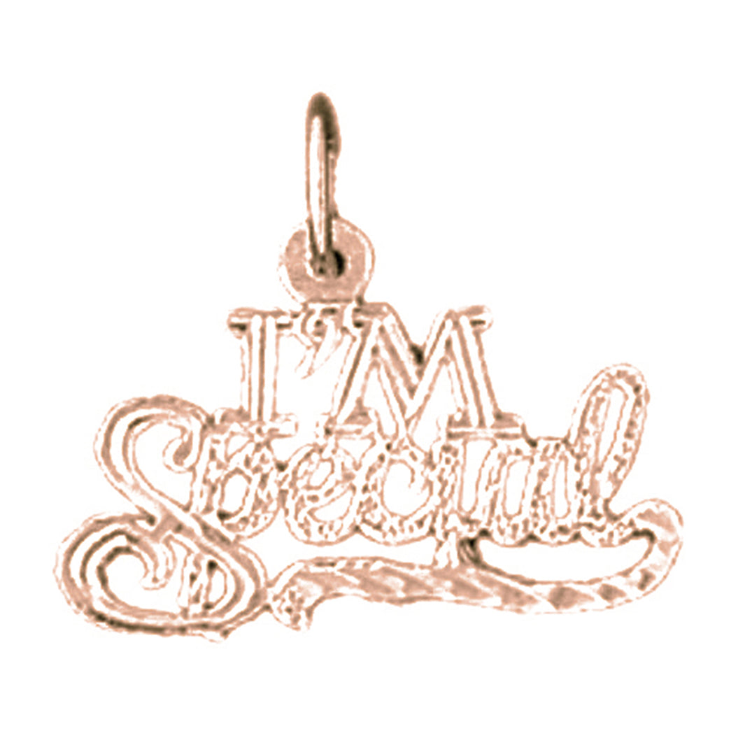 14K or 18K Gold I'm Special Saying Pendant