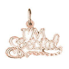 14K or 18K Gold I'm Special Saying Pendant