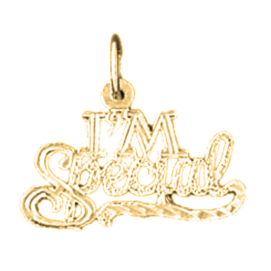 14K or 18K Gold I'm Special Saying Pendant