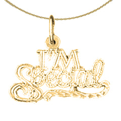 14K or 18K Gold I'm Special Saying Pendant