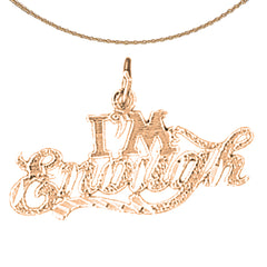 14K or 18K Gold I'm Enough Saying Pendant