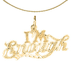 14K or 18K Gold I'm Enough Saying Pendant