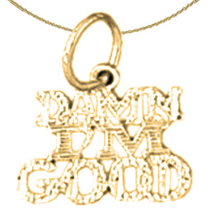 Anhänger aus 14 Karat oder 18 Karat Gold mit der Aufschrift „Damn I’m Good“