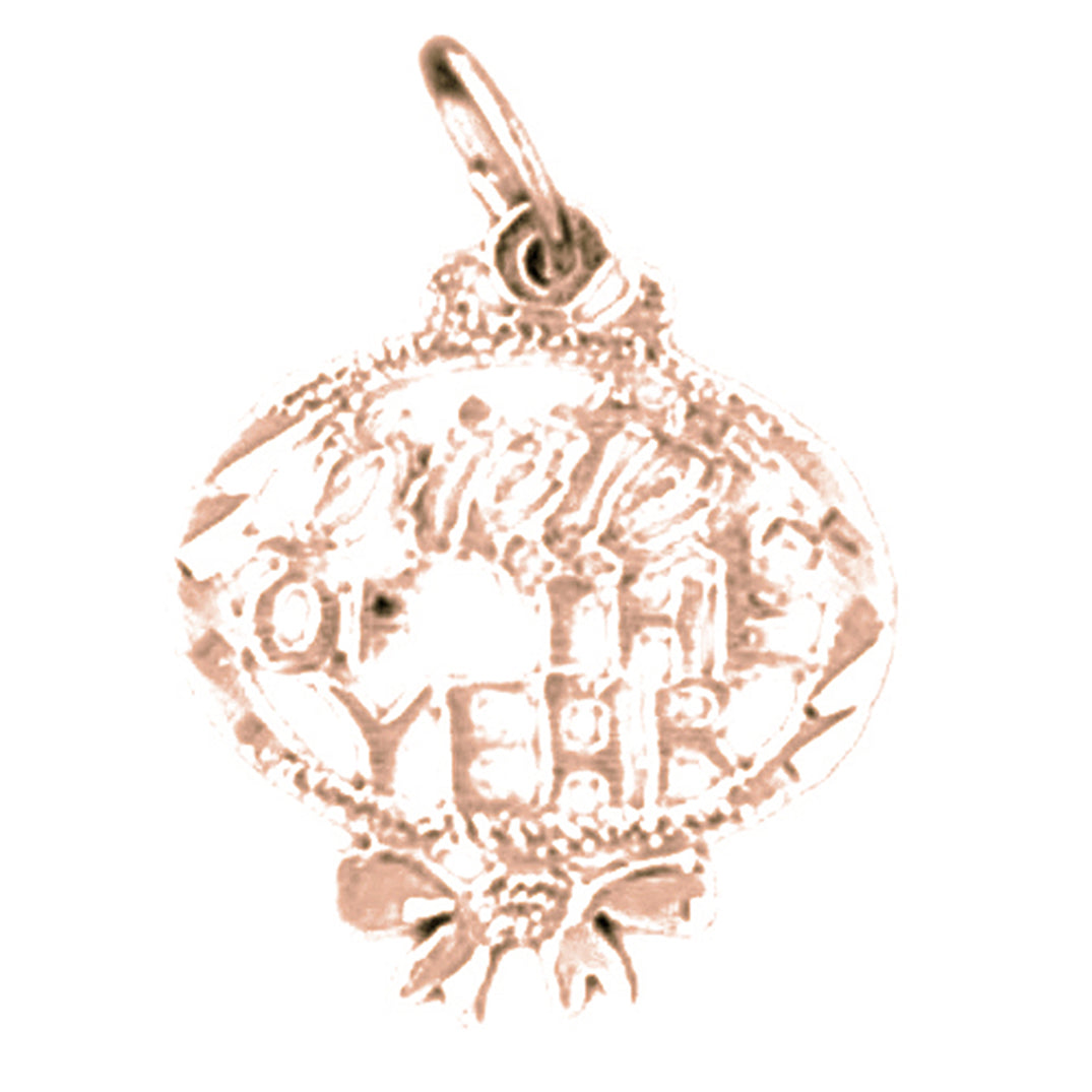 14K or 18K Gold Dieter of the Year Saying Pendant