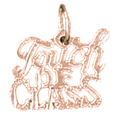 14K or 18K Gold Touch of Class Saying Pendant