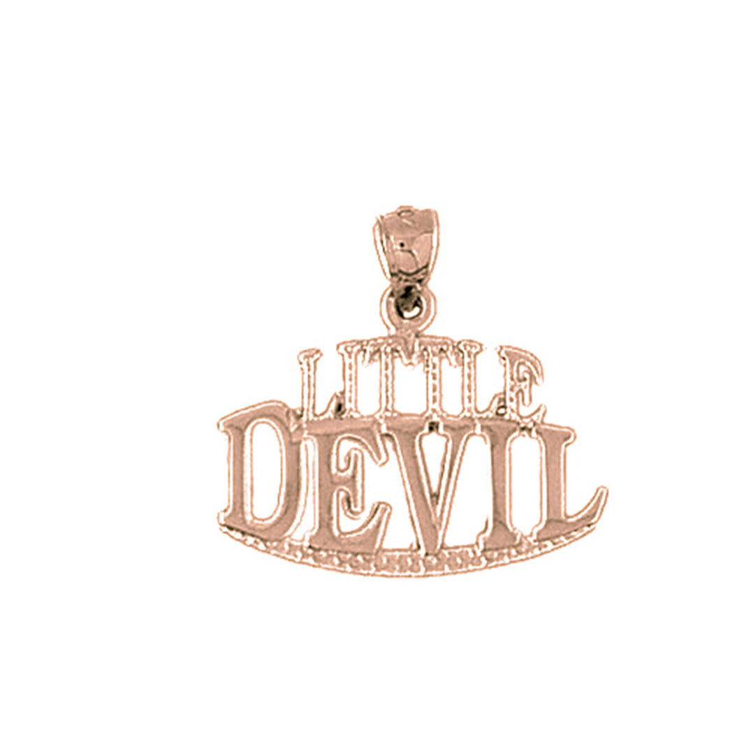 14K or 18K Gold Little Devil Saying Pendant