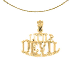 14K or 18K Gold Little Devil Saying Pendant