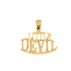 14K or 18K Gold Little Devil Saying Pendant