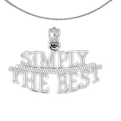 14K or 18K Gold Simply The Best Saying Pendant