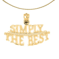 Anhänger „Simply The Best“ aus 14 Karat oder 18 Karat Gold